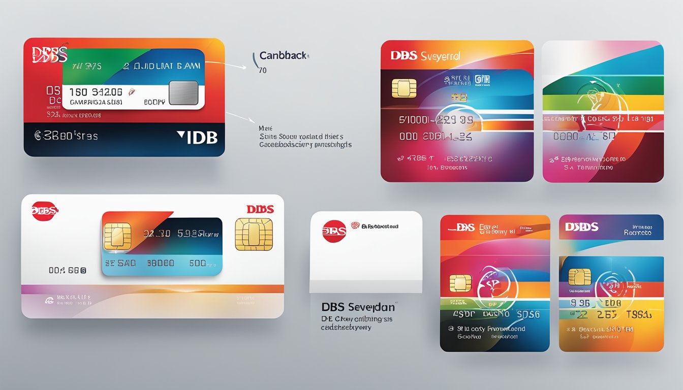 The DBS Everyday Card displayed with a sleek design, featuring the DBS logo and key benefits such as cashback rewards and contactless payment capabilities