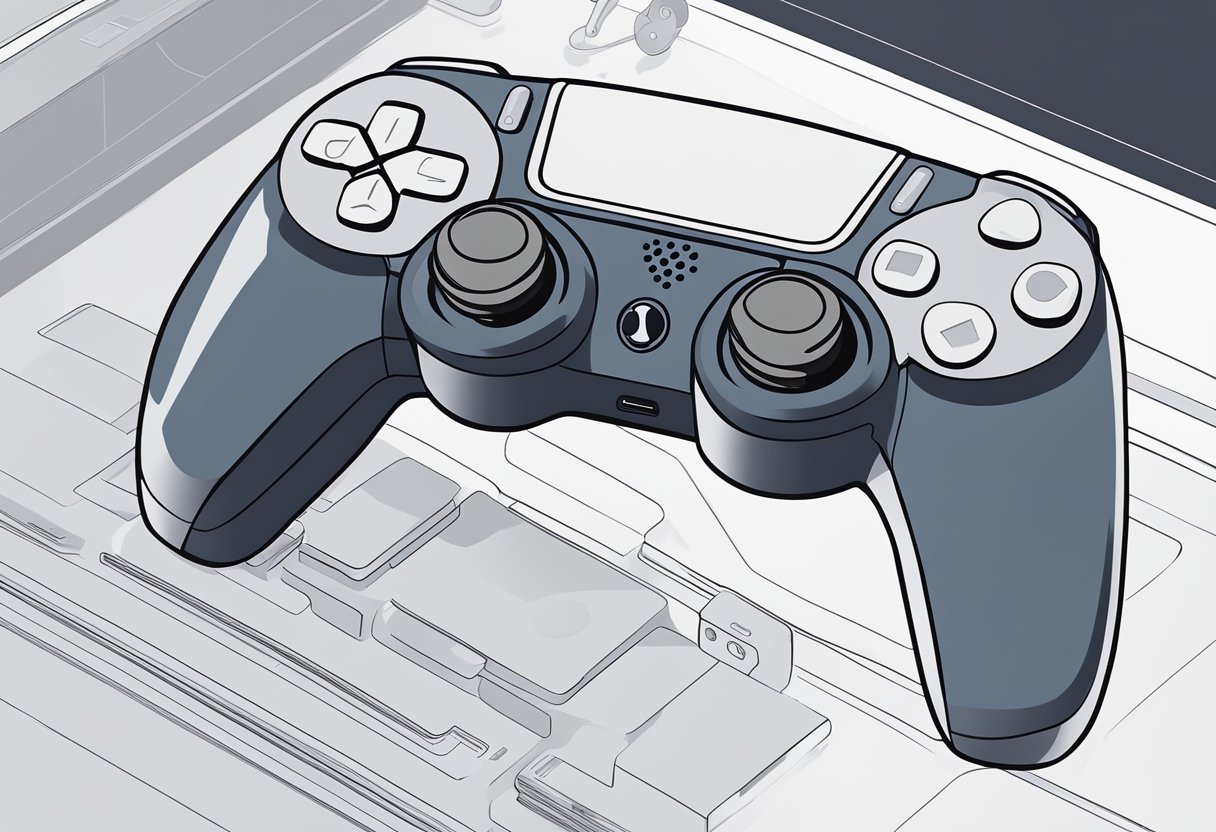 A PS5 console with an error code NW-102261-2 displayed on the screen, accompanied by a troubleshooting guide or fix being attempted