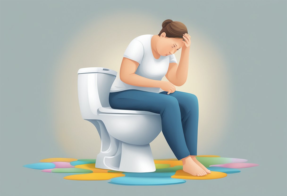 A person struggles with incontinence, facing embarrassment and discomfort