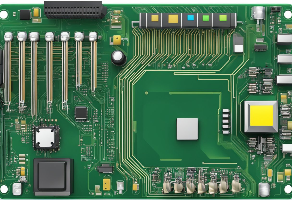 A computer with wires and circuit boards emitting a loud buzzing sound