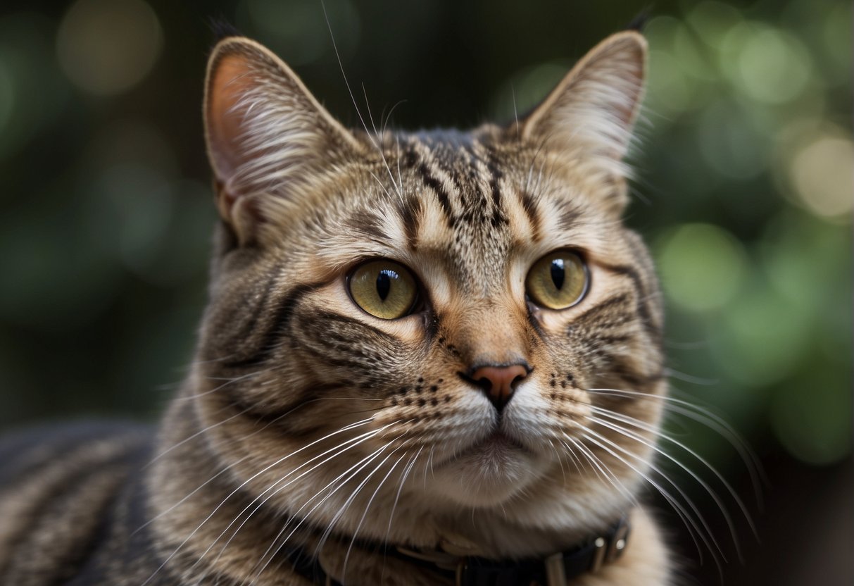 A cat tilting its head and not responding to sounds, with a puzzled expression on its face