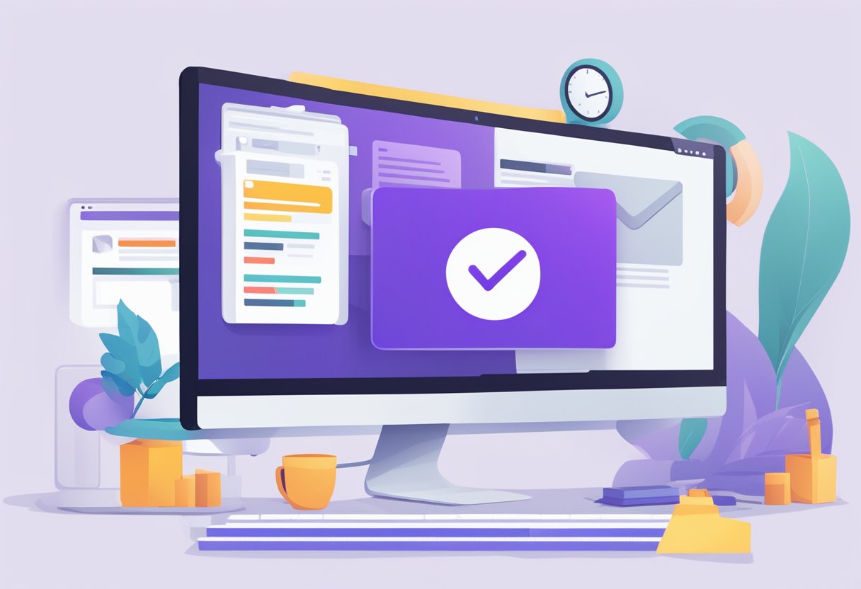 A computer screen displaying a "Temporary Error 14" message on the Yahoo Mail interface, with a wrench icon and a progress bar indicating a fix in process