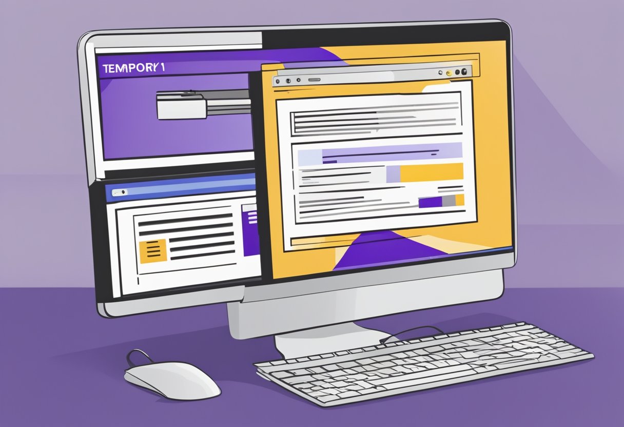 A computer screen displays a "Temporary Error 19" message on the Yahoo Mail website