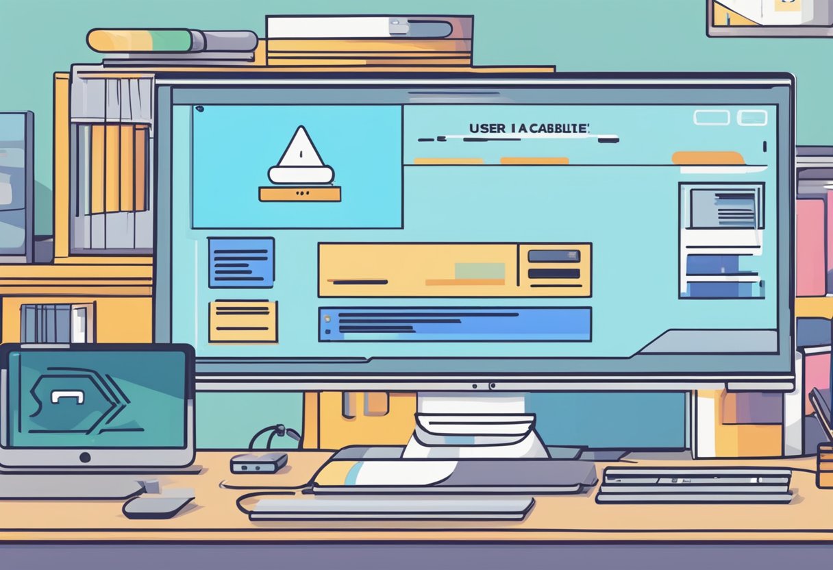 A computer screen displays a Windows 11 error message "Your PIN is no longer available." The user is unable to access their account