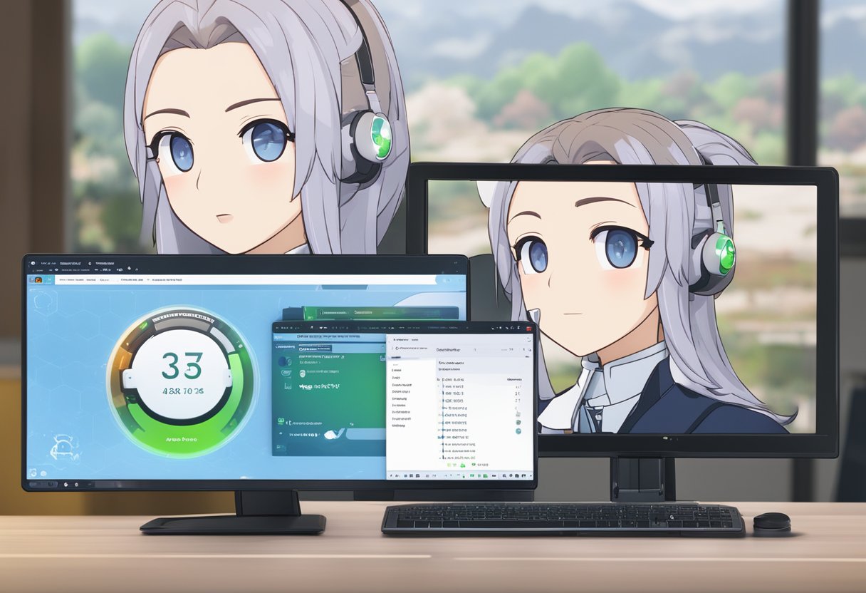 A computer screen displays "Error Code 31-4302" with the Genshin Impact logo. The screen shows a message indicating the error