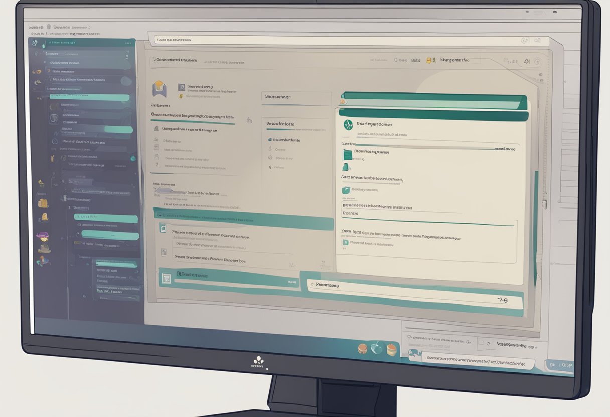 A computer screen displaying error message "Genshin Impact not downloading" with checklist of system requirements