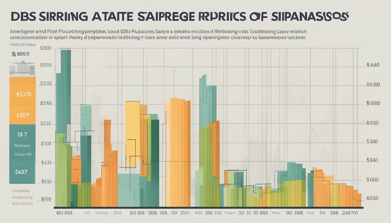 A graph showing fluctuating costs and savings in Singapore's DBS repricing rates