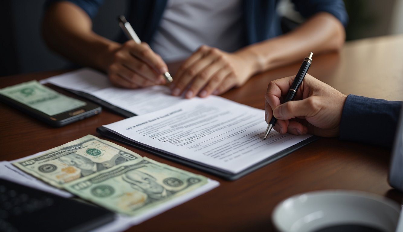 A person signing a contract with a licensed money lender in Singapore for an unsecured loan