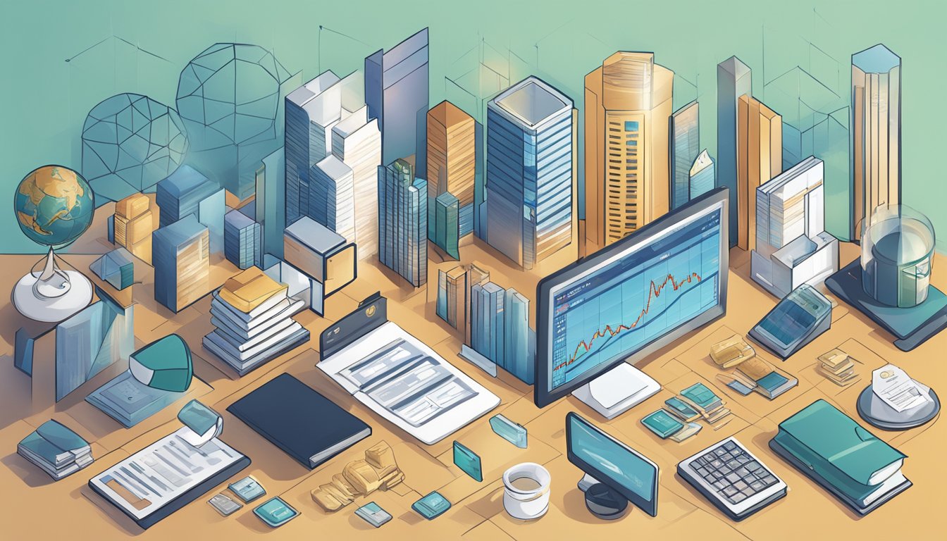An array of financial products and investment vehicles displayed at DBS Wealth Management in Singapore
