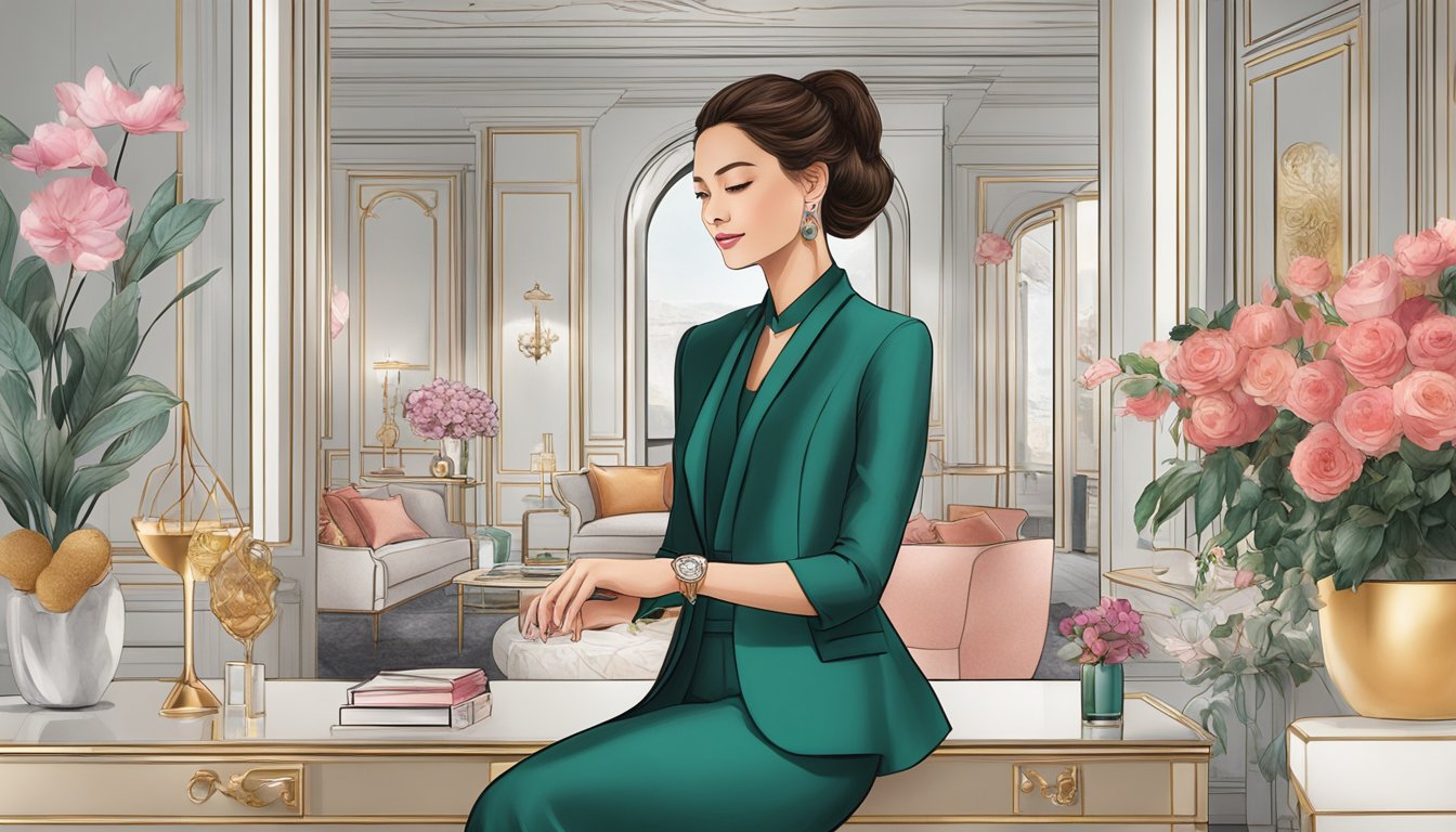 The dbs women card surrounded by luxury items and exclusive benefits in a sophisticated setting