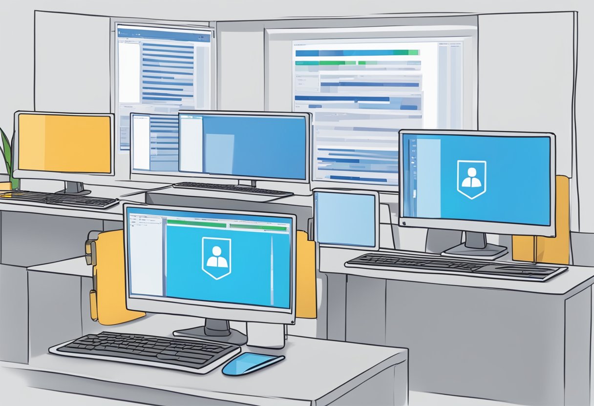 A computer screen displaying the installation process of Active Directory Users and Computers on Windows 11