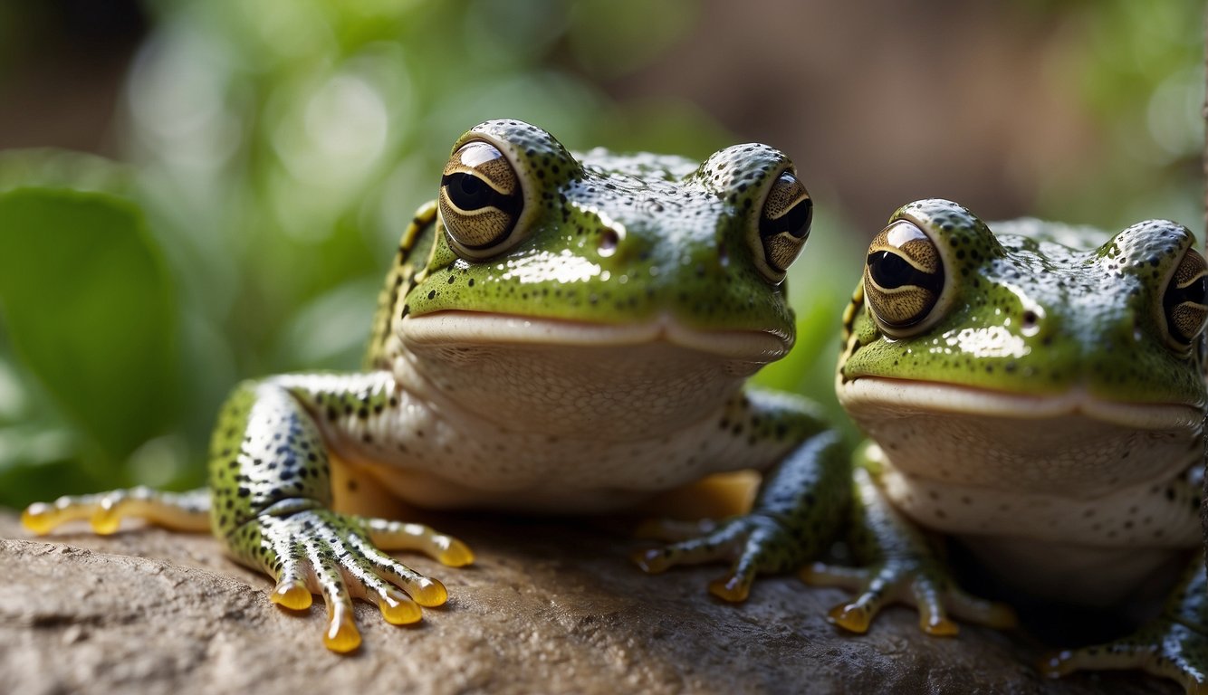 Amphibians absorb oxygen through their moist skin, showcasing diverse respiratory adaptations