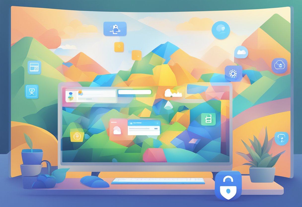 A computer screen displaying the Bluestacks Overview page with a secure lock icon