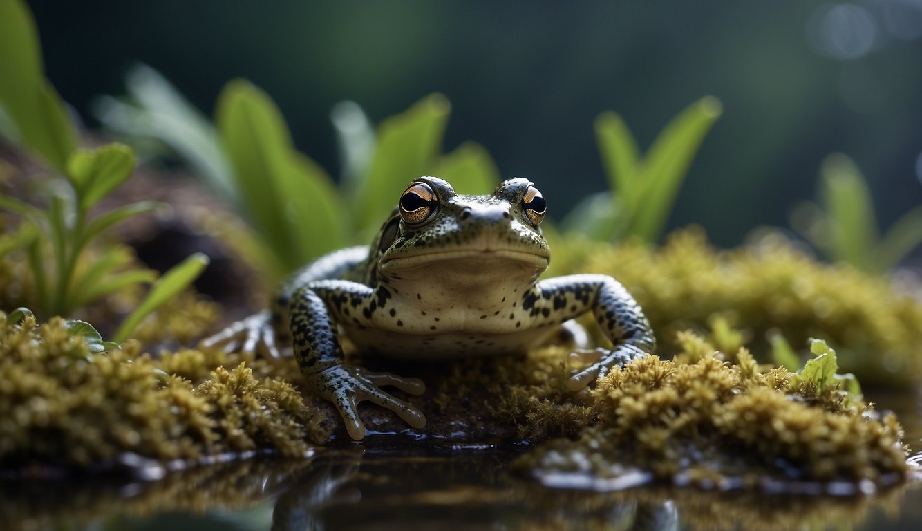 Amphibians evolving from water to land, developing lungs, legs, and skin adaptations.

Adapting to diverse environments and changing climates
