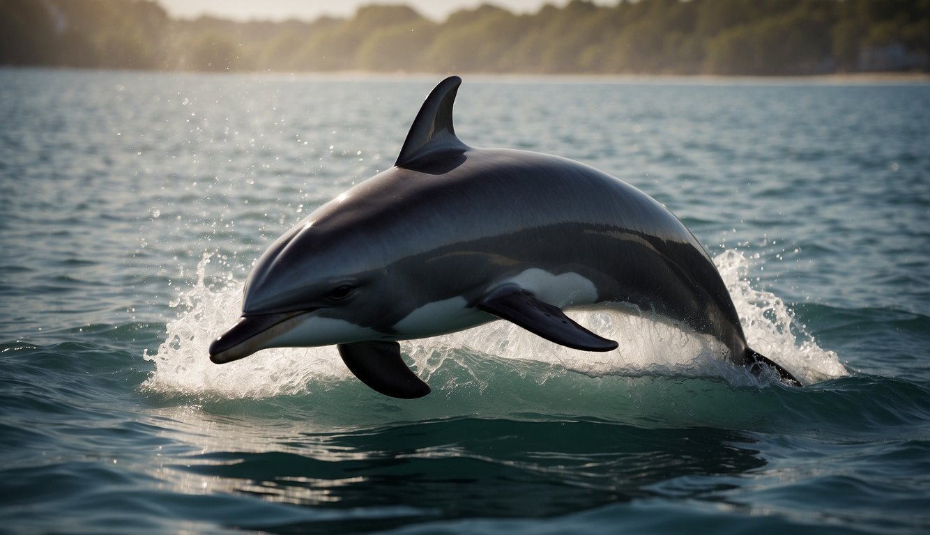 Dolphins emit clicks, bouncing off objects to locate prey.

They swim gracefully, emitting sounds and listening for echoes