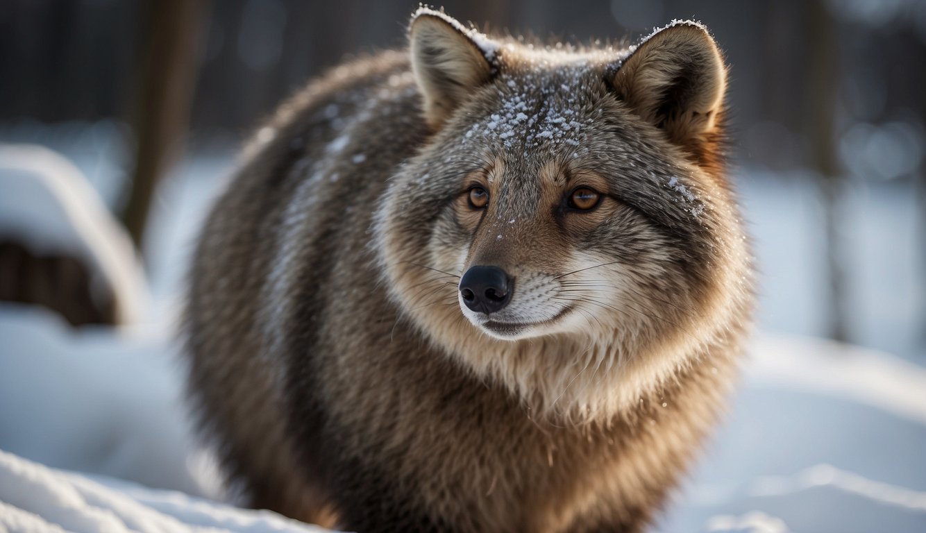Mammals adapt to extreme cold by growing thick fur, storing body fat, and hibernating.

They also have specialized circulatory systems to conserve heat