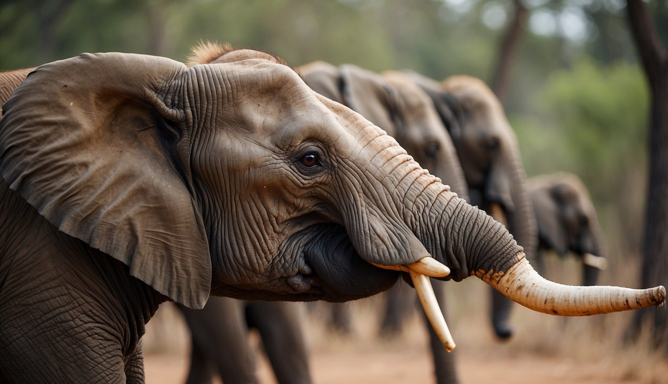 Elephants trumpet and use low-frequency rumbles to communicate over long distances