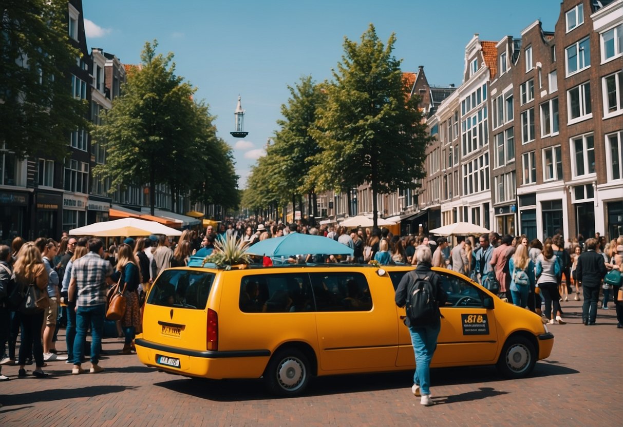 Vibrant festivals, art exhibits, and street performances fill the streets of Amsterdam, creating a lively and colorful atmosphere