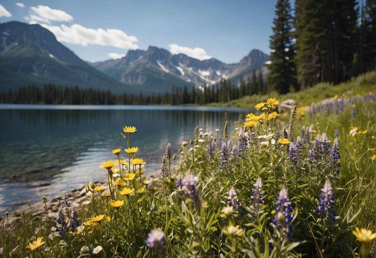 Montana trip planning: Sunny skies, snow-capped mountains, blooming wildflowers, and serene lakes. Ideal time to visit Montana