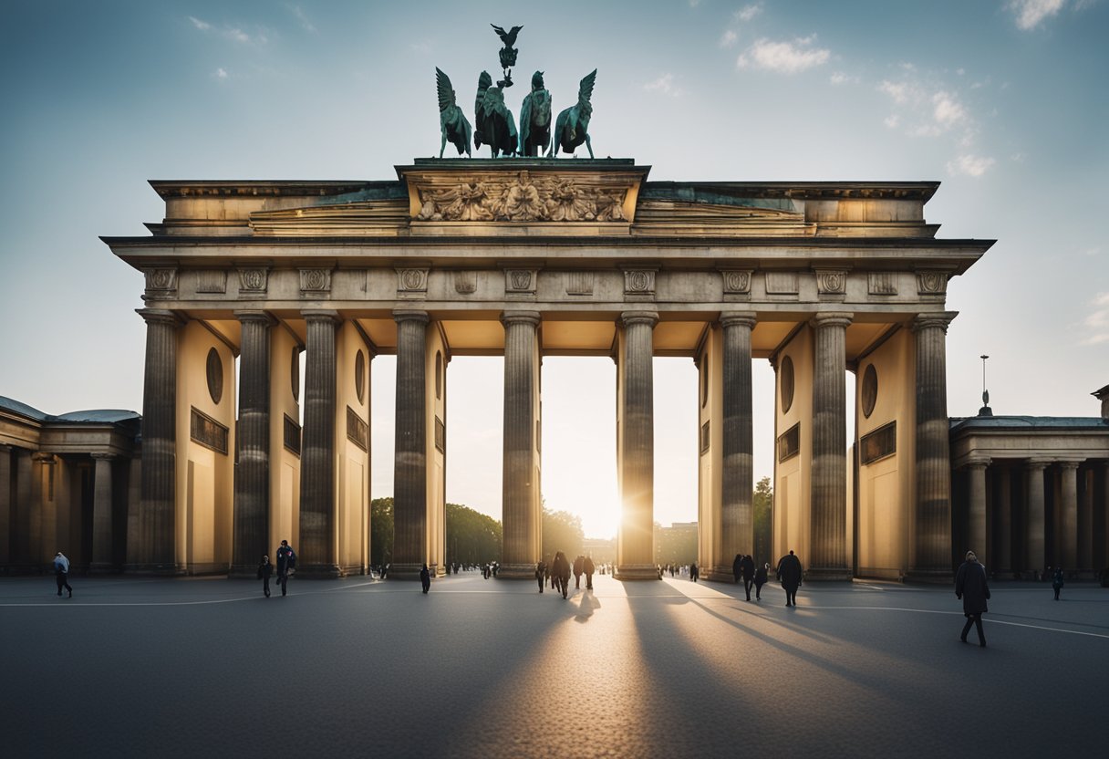 Das Brandenburger Tor in Berlin ist ein Symbol von historischer Bedeutung und steht für die Rolle der Stadt als Hauptstadt Deutschlands