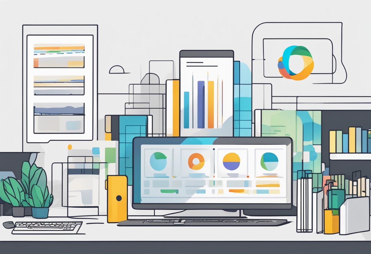 A split-screen showing Microsoft Loop with clean, minimalist design on one side and Notion with colorful, customizable interface on the other