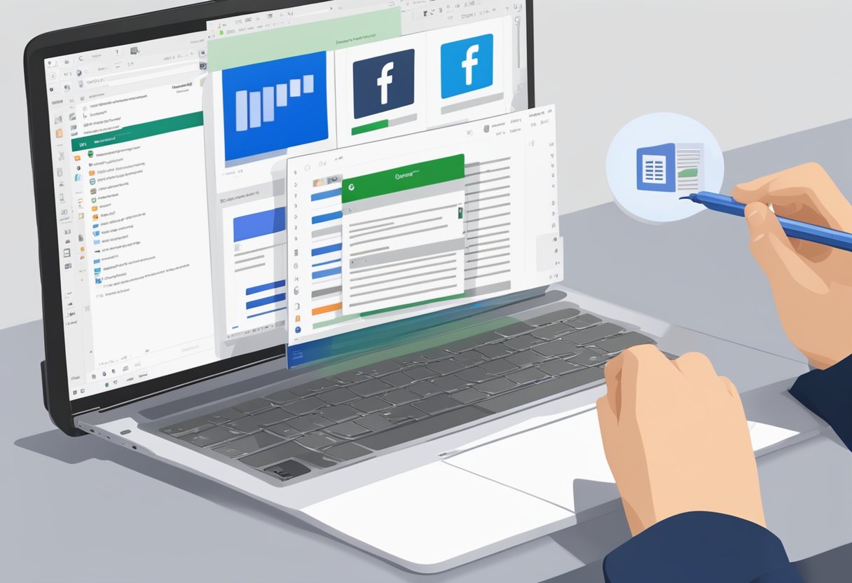 A Chromebook user opens Microsoft Word from the app launcher, typing a document on the screen