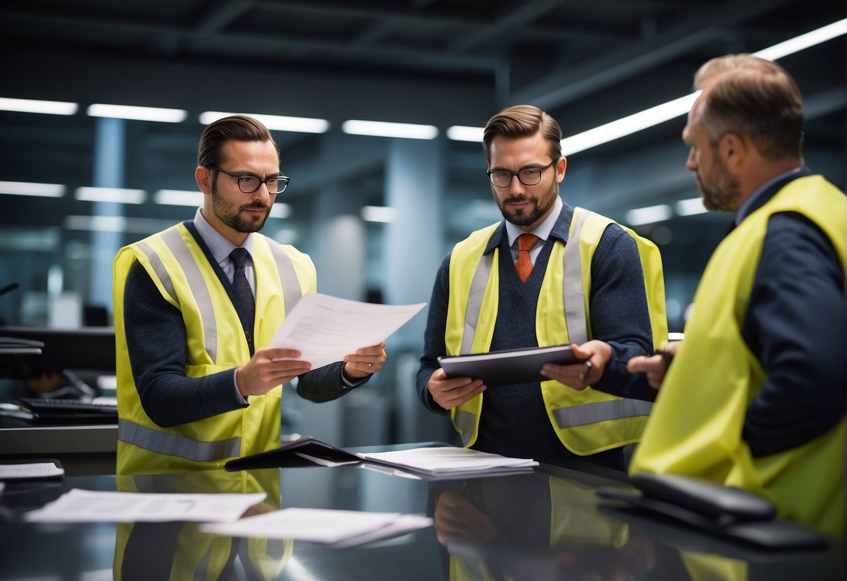 ISO 9001 Employee Training - Employees engage in ISO 9001 training, reviewing documents and procedures, discussing quality management principles