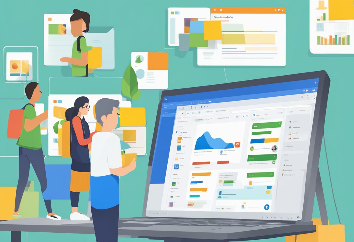 Multiple Microsoft account windows open on a computer screen, each displaying a different user's profile and settings
