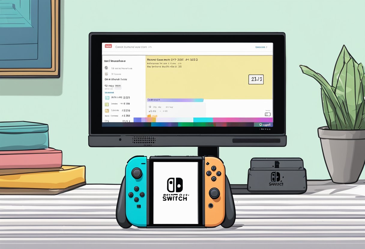 A Nintendo Switch screen displays error code 2110-3127. The device sits on a table with a controller nearby