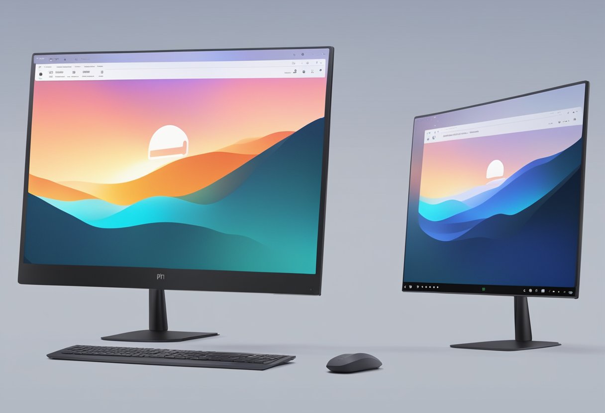 The computer screen displays the old sound settings window in Windows 11