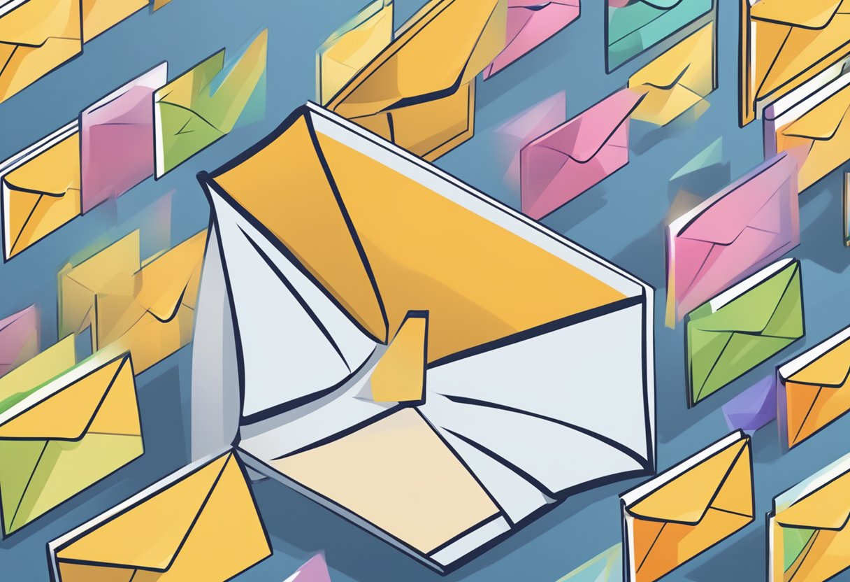 An email with an unmarked "replied" icon in Outlook, surrounded by other emails