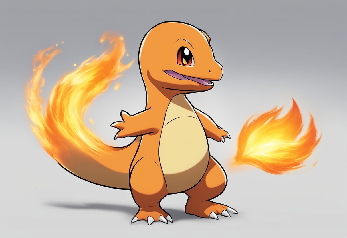 A Charmander, level 1, with a fiery tail, stands ready in the Pokemon Unite profile, ready to start the battle
