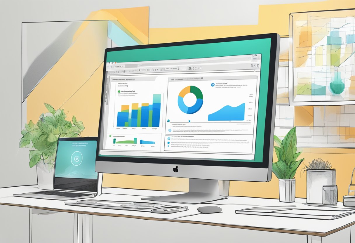 A computer screen with a PowerPoint presentation open, showing the "Design Ideas" feature being accessed and utilized