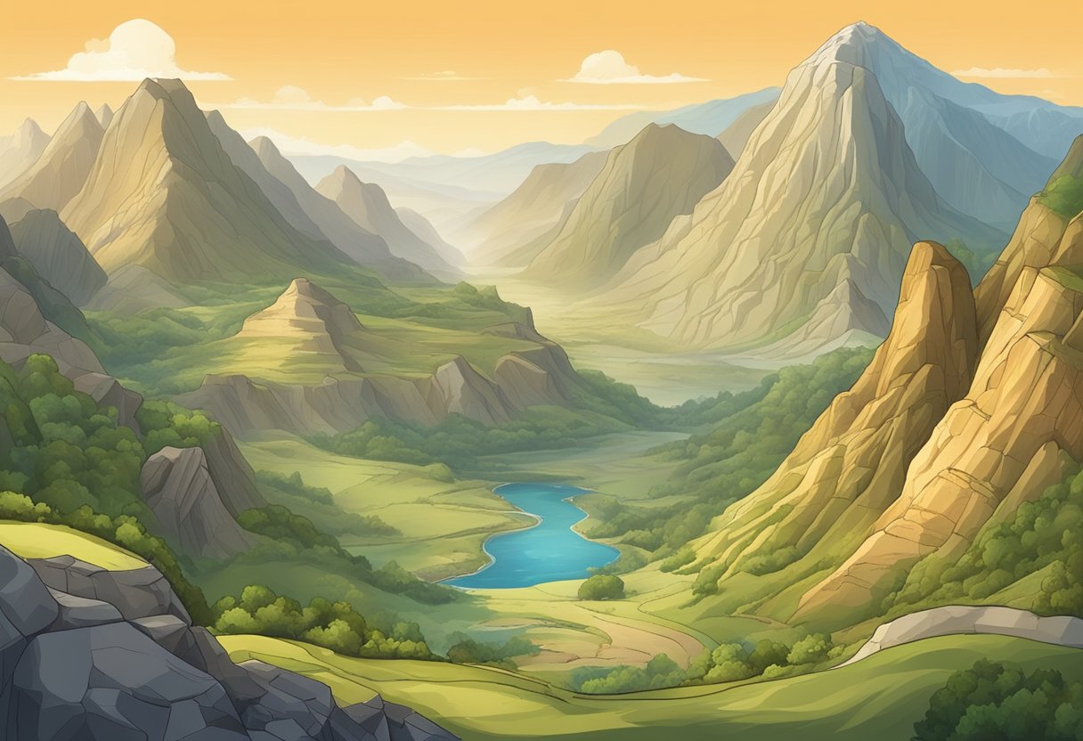 The earth's geological formations, such as mountains and canyons, depict its ancient age