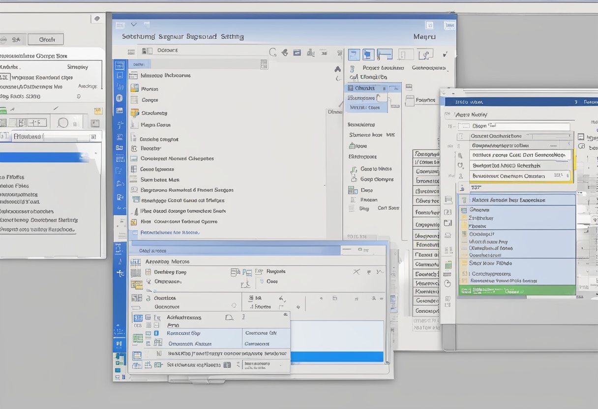 A computer screen with Microsoft Word open, showing the menu for setting a background image
