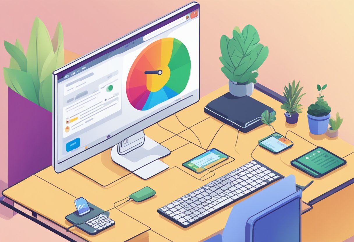 A computer screen with a notification pop-up showing "Slack disable message for when users leave or join a channel."