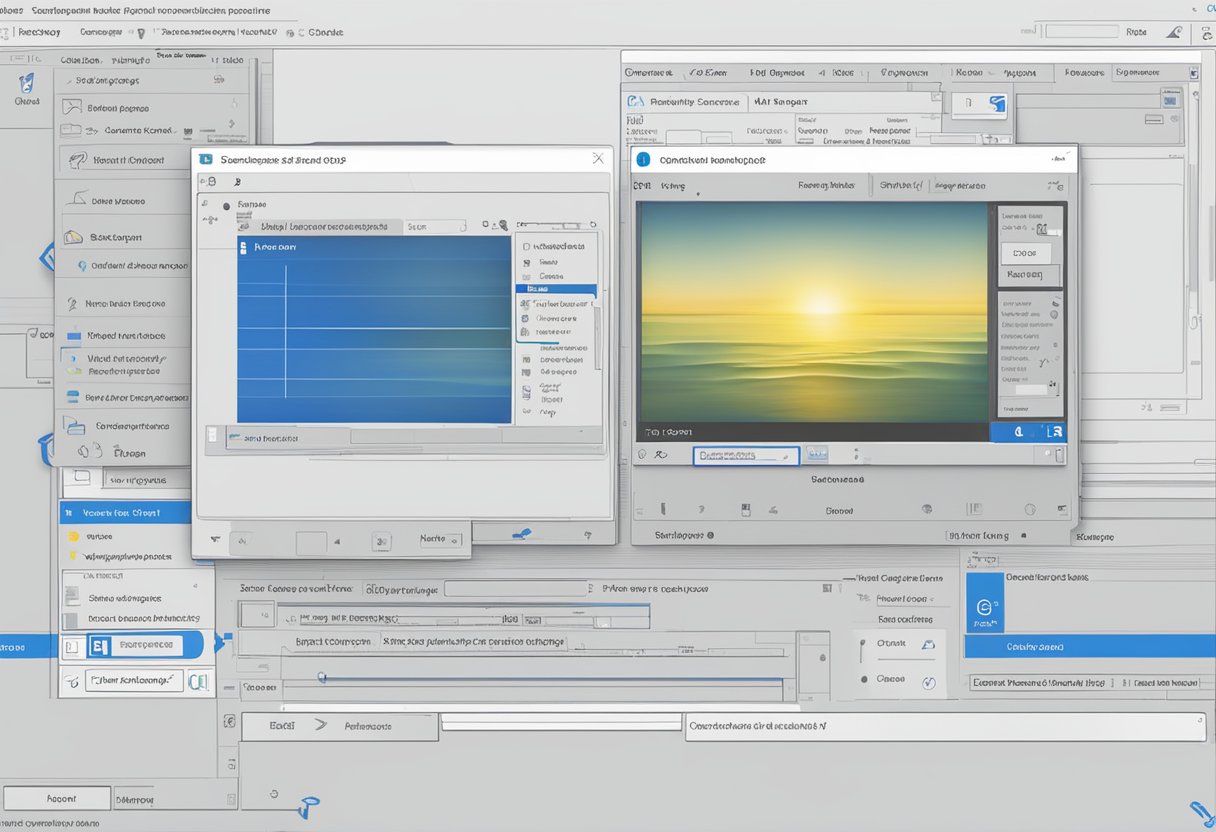 A computer screen displaying the Windows 10 interface with the sleep mode option highlighted and a missing sleep option error message