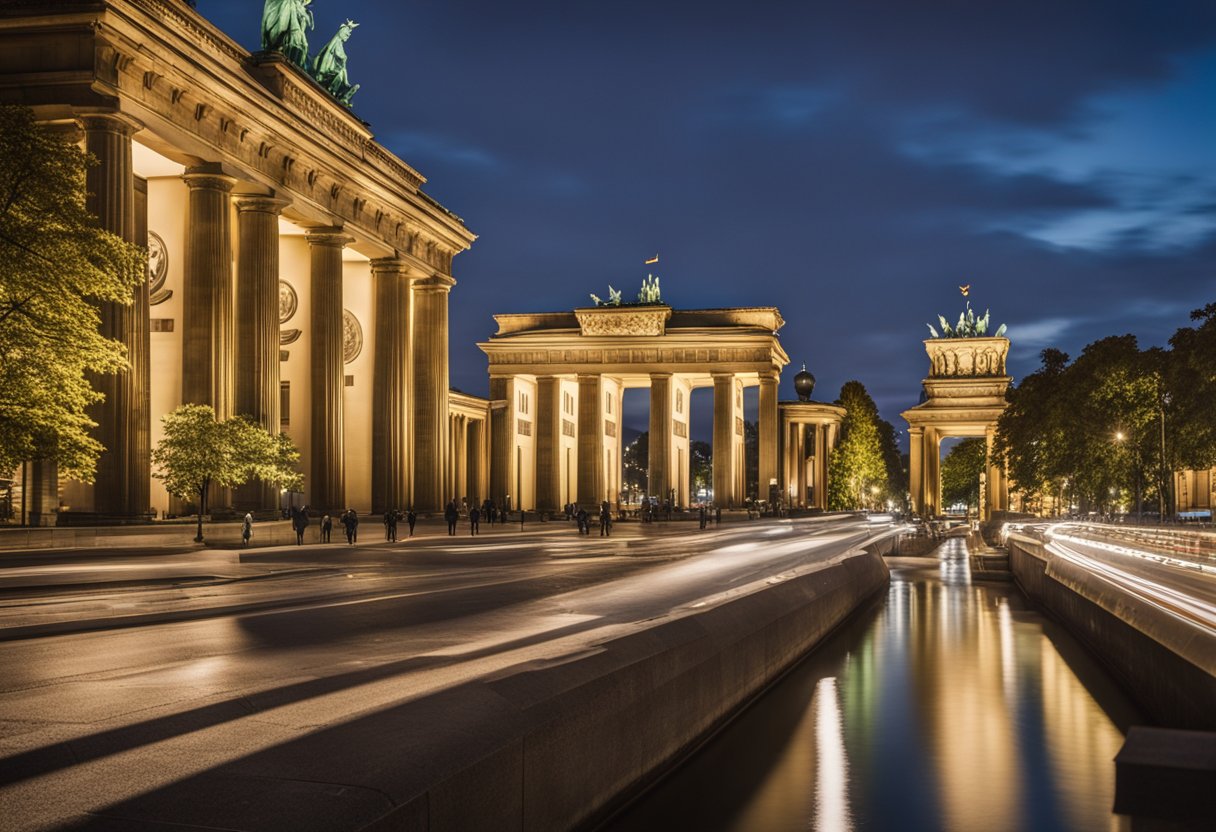 Berlin liegt im Herzen Deutschlands, umgeben von Wahrzeichen wie dem Brandenburger Tor, der Berliner Mauer und der Museumsinsel. Lebendige Straßenkunst und vielfältige Architektur zeigen das reiche kulturelle Erbe der Stadt