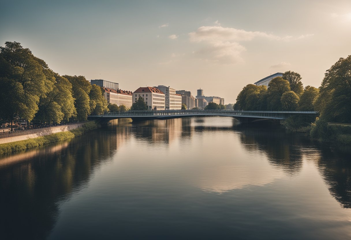 A river flows past Berlin to Spandau