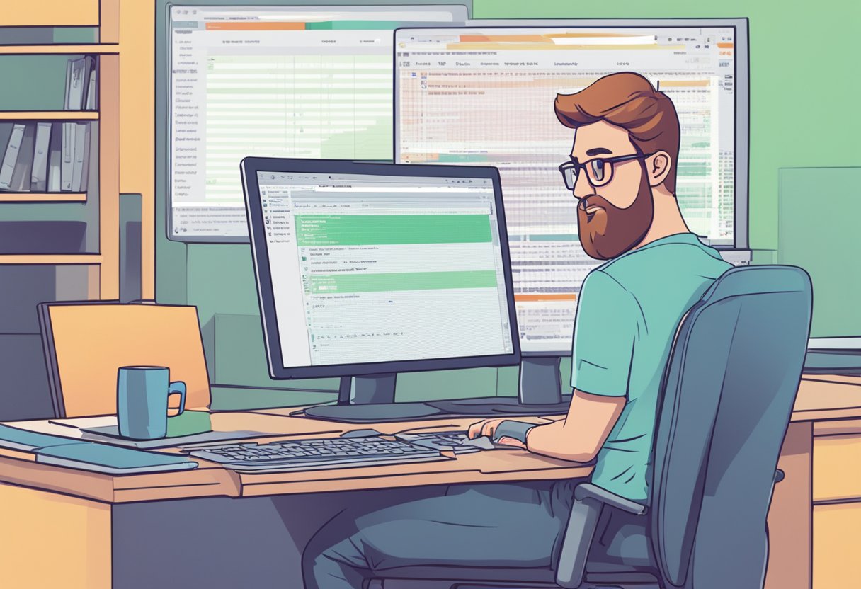 An error message pops up on a computer screen with the code "80090016." A puzzled user looks at the screen, trying to troubleshoot the issue