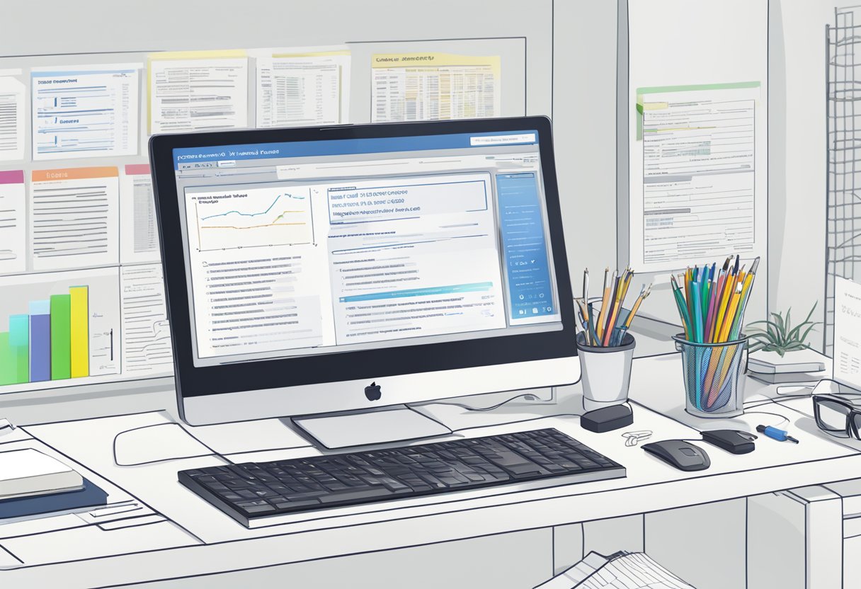 A computer screen displays "Zoom Error Code 1001" with a troubleshooting guide on a desk with a pen and notebook