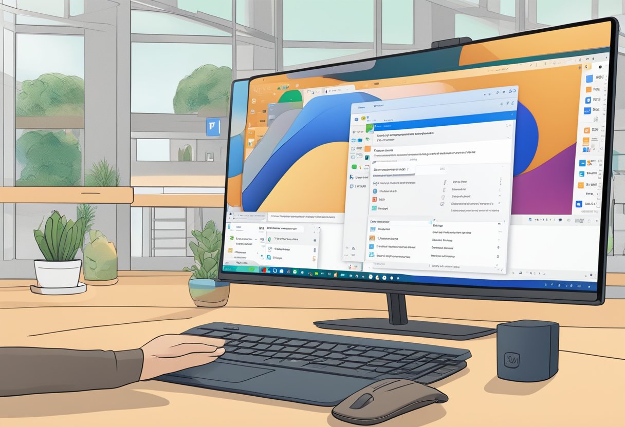 A computer screen displaying the Windows 11 settings menu with the Touchpad section open. The cursor is hovering over the option to turn off touchpad clicks