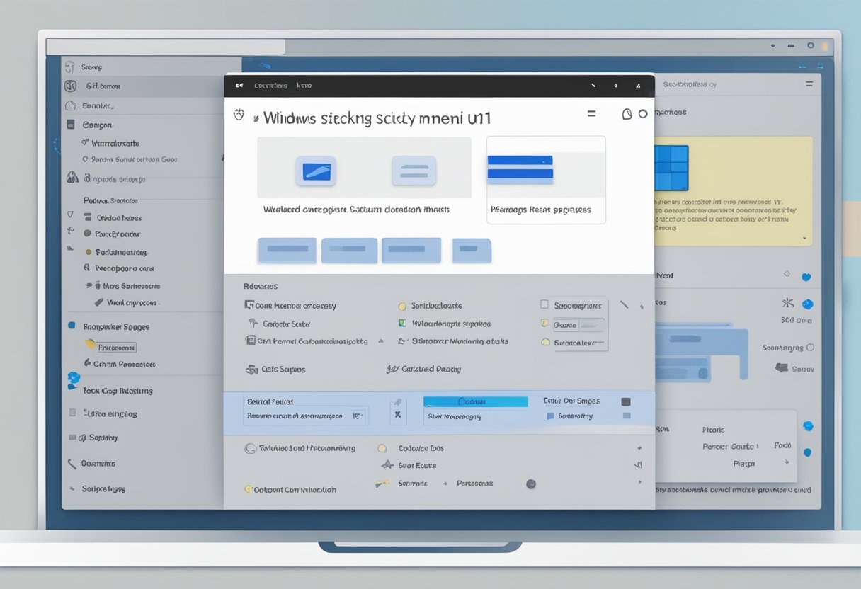 A computer screen displaying the Windows 11 settings menu with the option to enable or disable Sticky Keys highlighted
