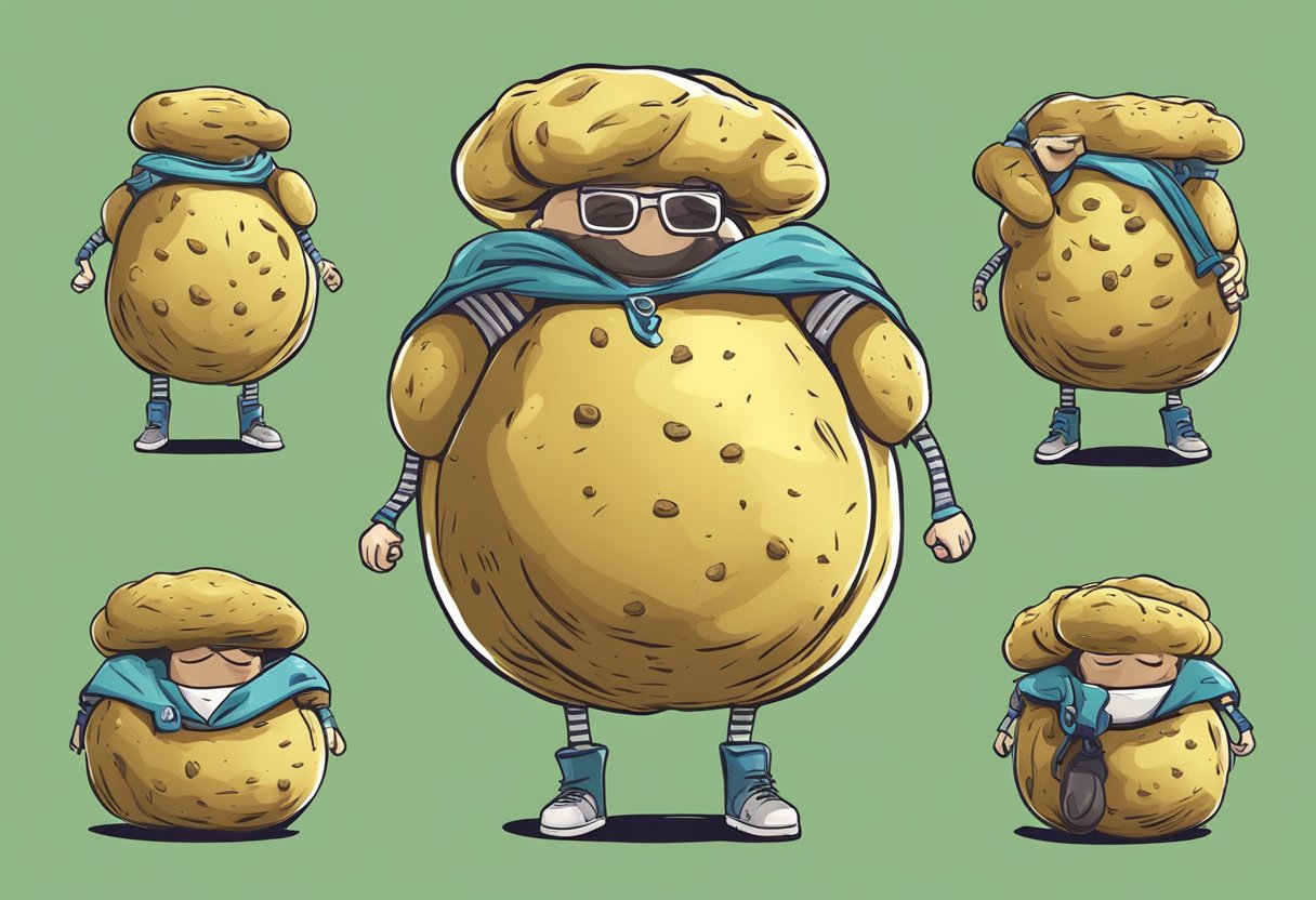 A person transforming into a potato on Teams