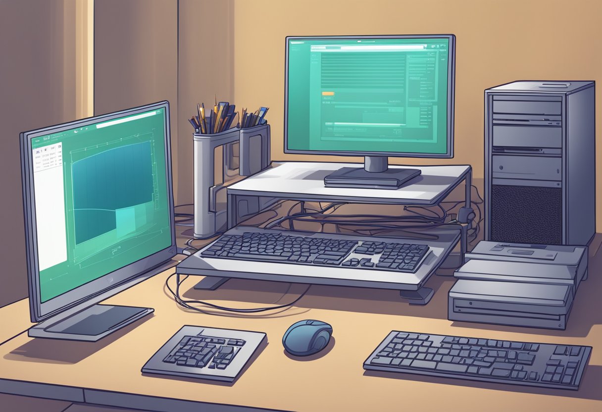 A computer with a GPU being adjusted to lower clock speeds using software