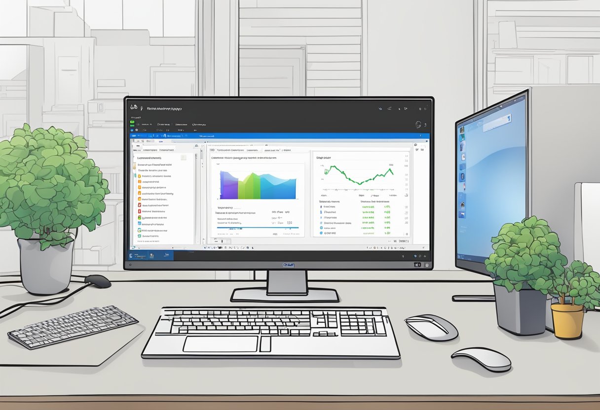 A computer monitor displaying the Windows 10 power settings with the CPU power set to maximum, while a cursor hovers over the "Apply" button