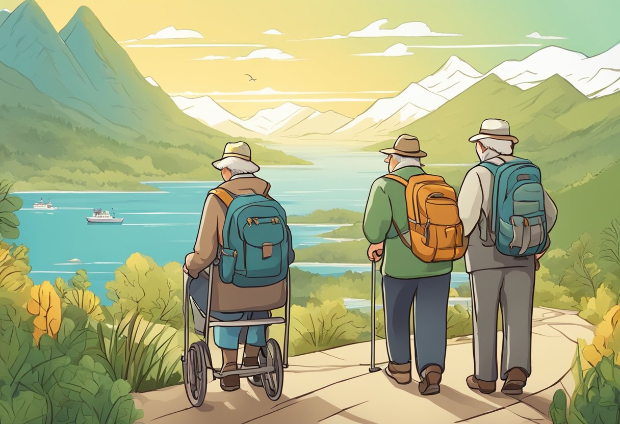 Elderly adventurers exploring budget-friendly travel options