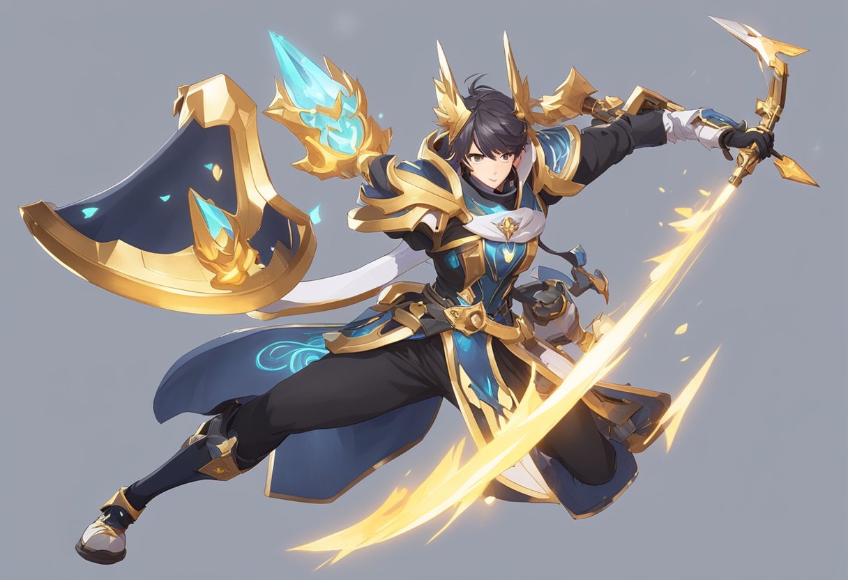 A character casting support abilities while dealing damage alongside the main DPS in Genshin Impact. The character enhances the team's overall damage output and provides utility through crowd control or healing