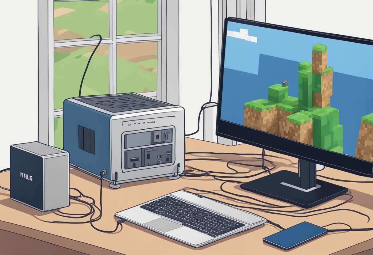 Devices connected to a router, one unable to join a Minecraft world. Error message displayed on screen. Other devices working fine