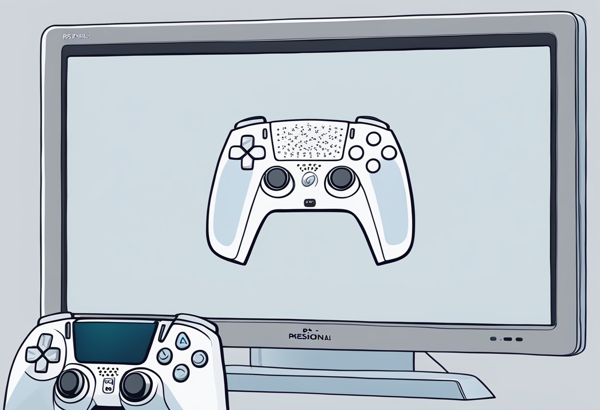 A PS5 console frozen on the screen with a message "Why does my PS5 keep freezing?" Controller lying nearby